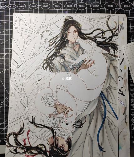 下班了,交个作业! 天官赐福～_素描_文化_绘画