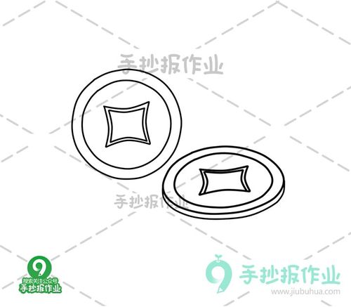 铜钱简笔画