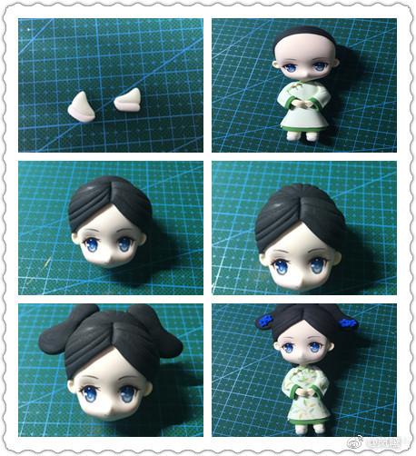 超轻粘土q版古装美女人偶手办做法