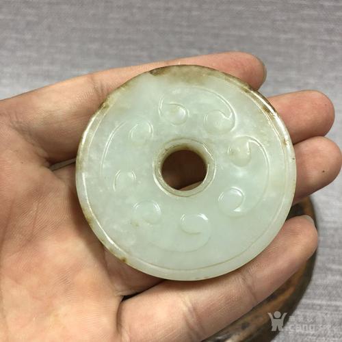 清代传世玉雕玉璧挂件和田老玉器玉佩挂件玉璧