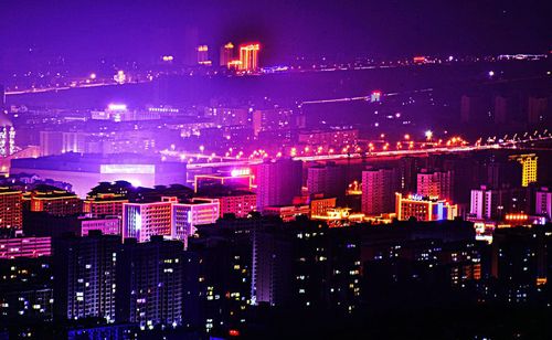 天水麦积区夜景图 夜色流光溢彩