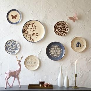 创意墙壁墙上装饰品陶瓷挂盘餐厅墙面盘子壁饰挂饰咖啡厅酒吧墙饰