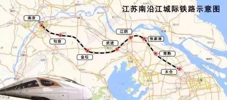 南沿江高铁江阴段路线