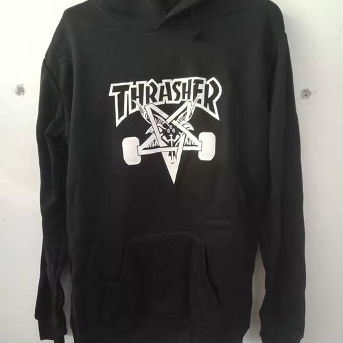 火焰衣服thrasher卫衣,thrasher衣服 2021潮男连帽卫衣欧美宽松火焰卫衣男 thrasher印花帽衫跨境外套