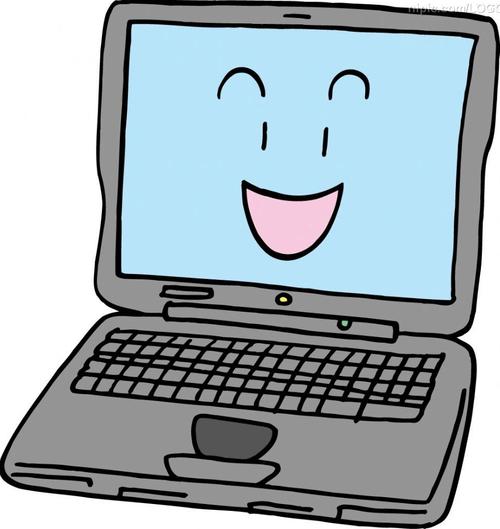 插画卡通图片之卡通笔记本电脑矢量图|漫画插画|矢量素材