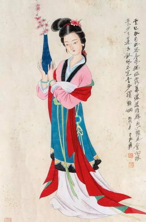 张大千仕女图欣赏