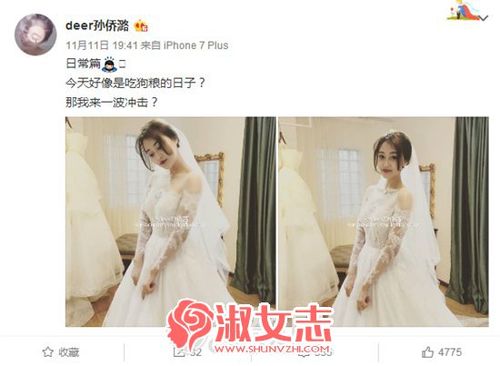孙侨潞婚纱照 孙侨潞老公是谁