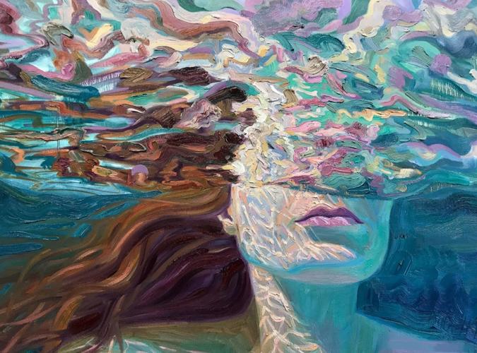 笔法坚韧且流畅的抽象油画,不同凡响的艺术体验