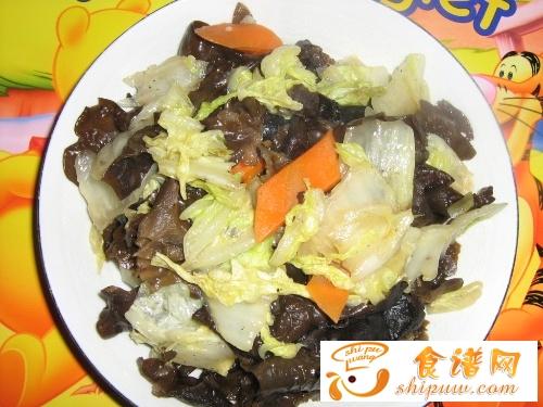 素炒黑白菜的做法