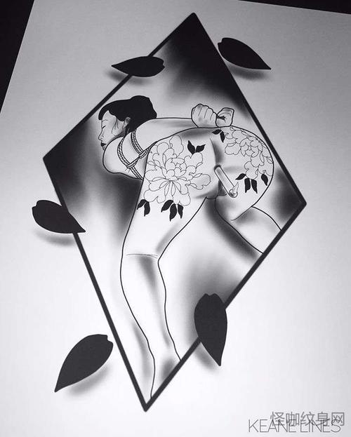 手稿女人纹身图案