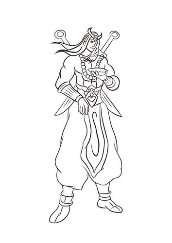 如何画简笔画的武松