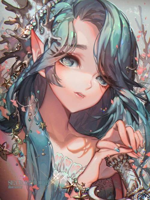 求一张壁纸 是一个动漫女生 侧脸 背景有花