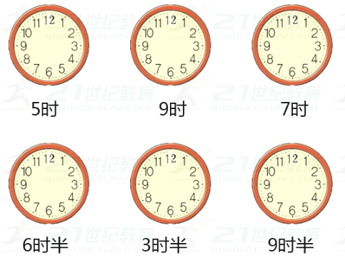 请画上正确的时针与分针
