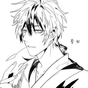 王者荣耀李白铅笔画