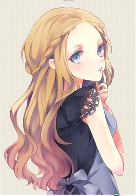 关注新浪微博@呆橘小先森 动漫 二次元 手绘 金发 蓝瞳