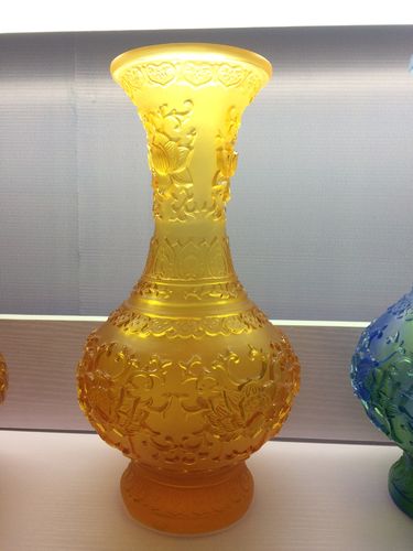 琉璃花瓶 古法琉璃摆件 家居装饰 插花摆件 乔迁礼品 办公桌摆