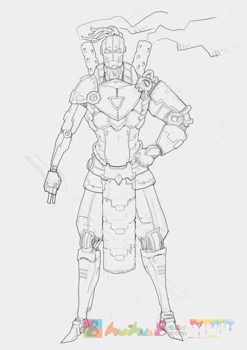 机甲简笔画图片