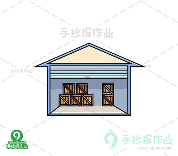 物资仓库简笔画