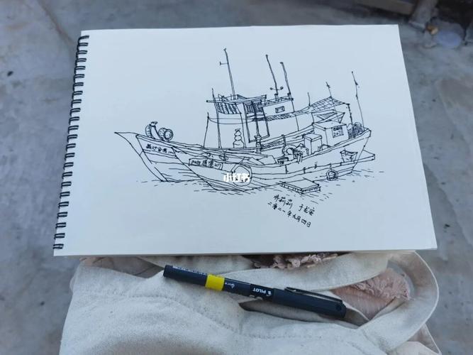 旅行写生|速写·画画|福建旅游|大海·渔船_旅行_绘画