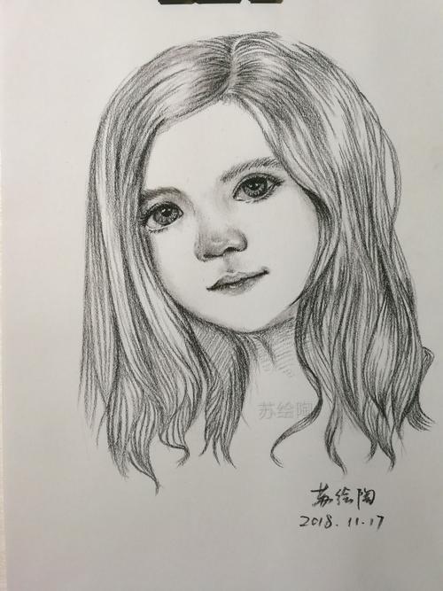 素材上是一个可爱的小女孩,我不小心把她的脸画圆了,成了少女的模样.