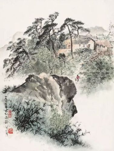 岭南画派代表人物关山月(1912-2000)作品 /以山水画闻名于世,坚持岭南