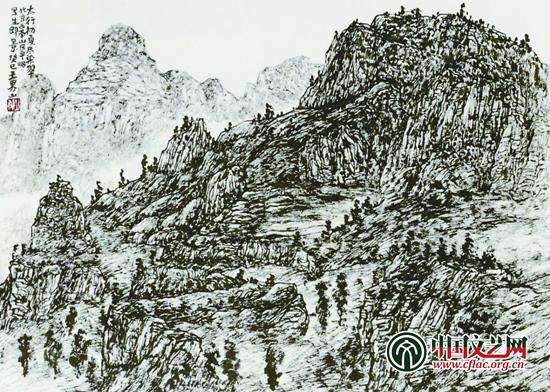 太行初夏尽染翠(中国画) 王界山