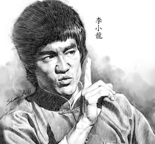李小龙-素描图集图片_儿童素描_少儿图库_中国儿