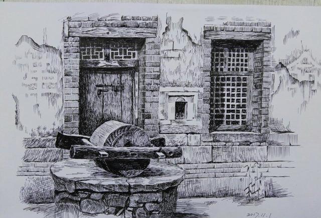 钢笔风景速写外师造化中得心源