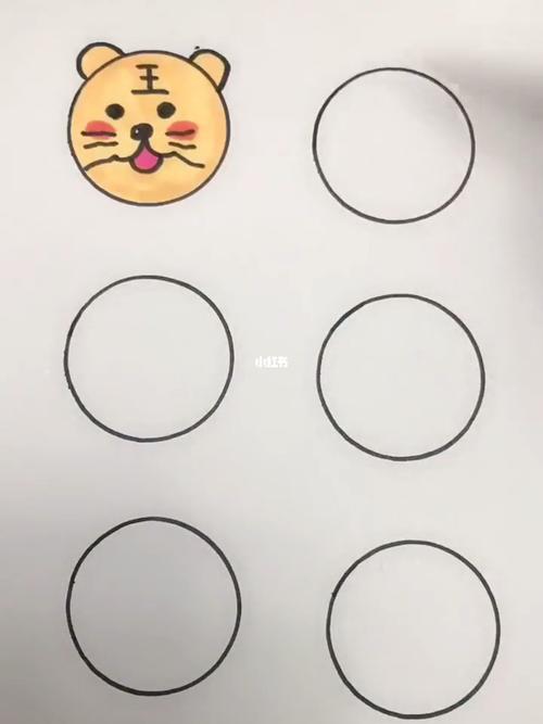 用圆圈87画动物_绘画_文化_绘画