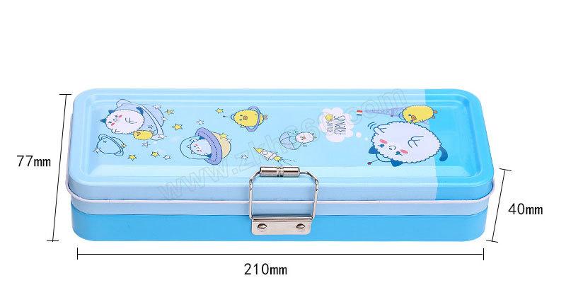 deli得力三层文具盒955562107740mm颜色随机1只