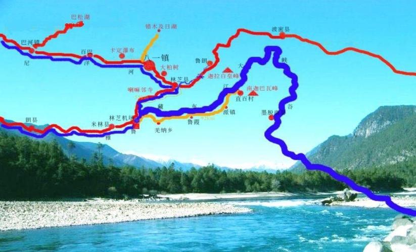 雅鲁藏布江流域图
