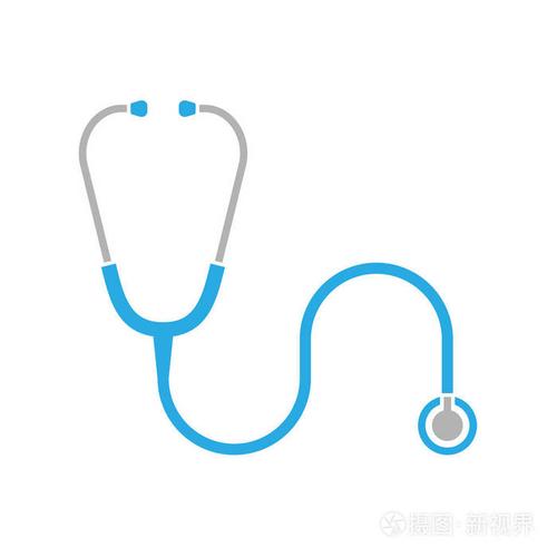 医学图标听诊器白色背景上的孤立标志听诊器矢量图