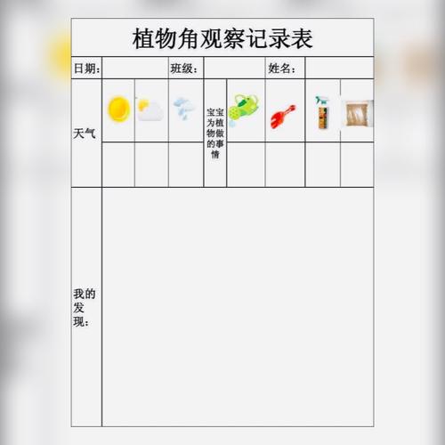 起种一种豆子,可以指导孩子在下面的植物观察记录表上留下"小脚印"哦