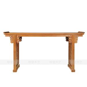 经典明式复刻 灵芝牙头中堂翘头案 缅甸花梨红木家具榫卯明式家具