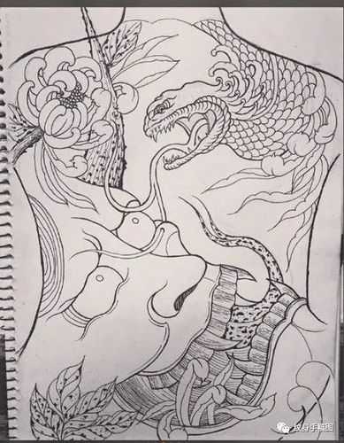 纹身手稿 纹身图案 纹身素材 精品线条手稿