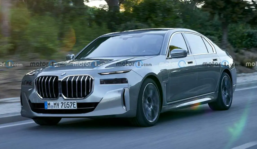 全新宝马7系渲染图曝出分体大灯实锤v12不再