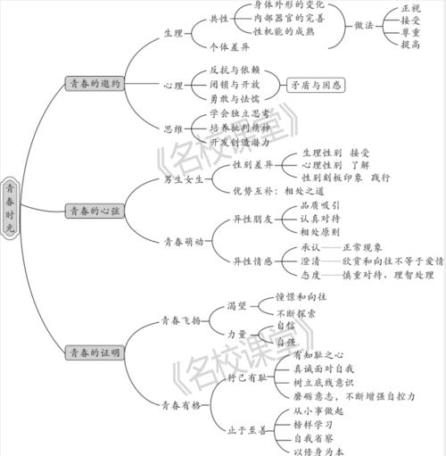 中考政治学习 道德与法治:七下第一,二单元思维导图 2021年八下道法