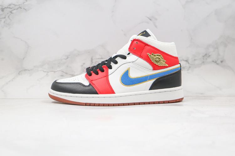 公司级乔丹中帮 air jordan 1 mid 金属飞翼漆皮拼接灯芯绒 拼色dc