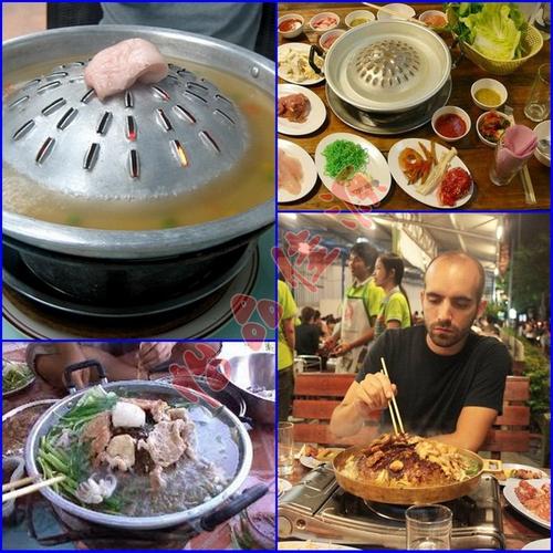 出口泰国火锅泰式餐厅烤涮一体锅烧烤锅韩式水煎肉烤