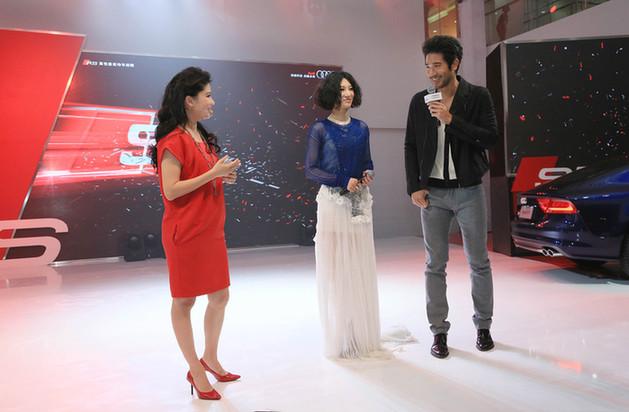 奥迪英杰汇进取先锋高以翔,华语"个性天后"尚雯婕与主持人周瑛琦共同