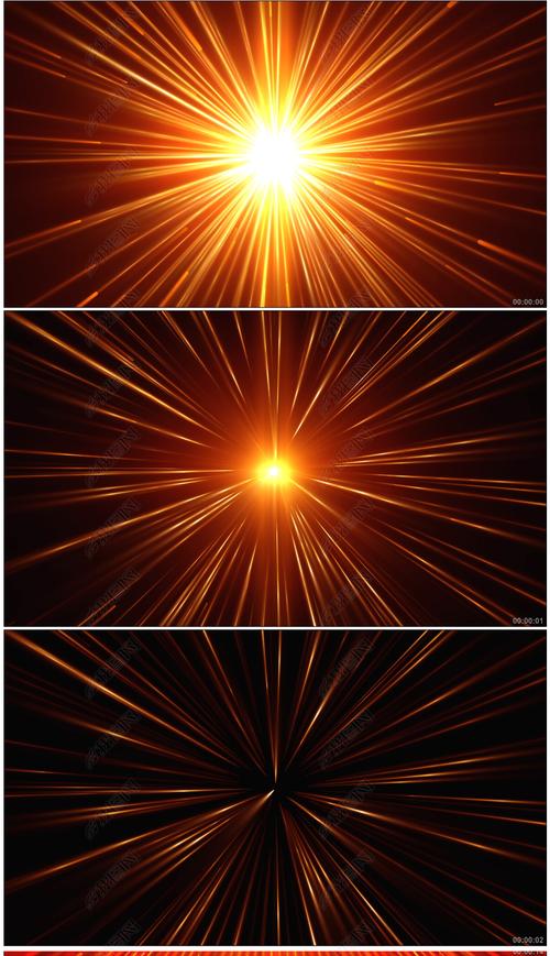 光芒四射金光闪光晚会开场广告宣传片头背景视频