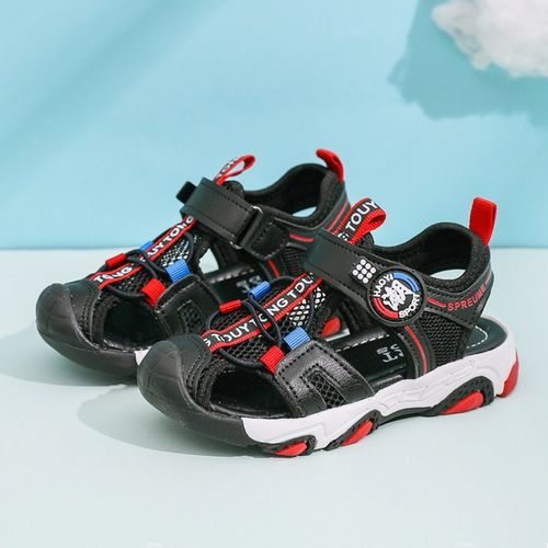 权小威儿童凉鞋男童鞋夏季新款小男孩包头凉鞋潮中大童软底沙滩鞋子