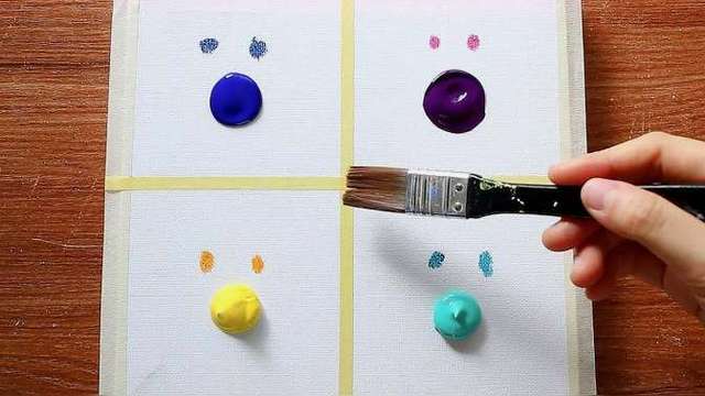 用丙烯颜料和简单的工具,画4种不同的云,详细绘画教程