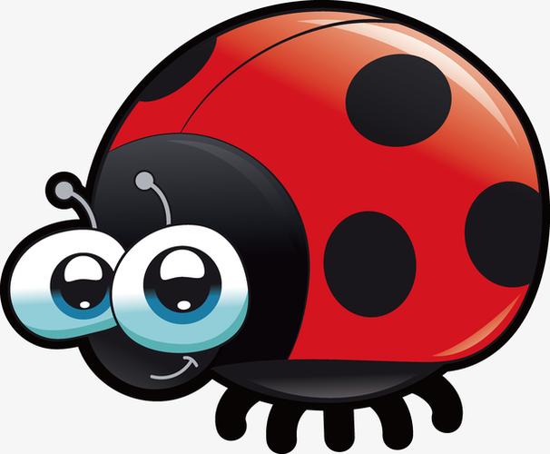 手绘卡通可爱瓢虫矢量素材