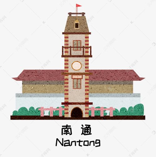 城市建筑南通地标建筑插画