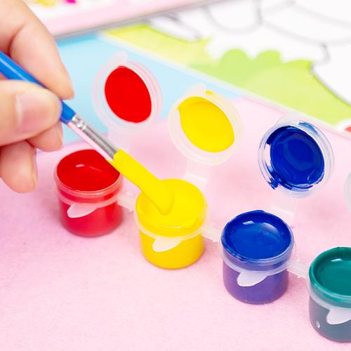 儿童水彩画填色颜料画涂鸦画油画套装益智手工幼儿园画画涂色画卡$14.