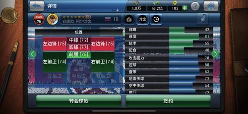 实况球会经理 6星传奇球员安德烈阿尔沙文能力介绍及阵容搭配攻略