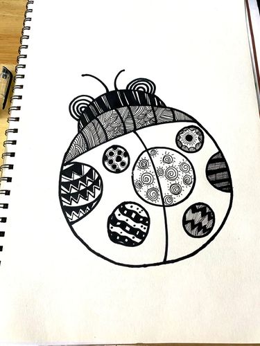 简笔画教程 黑白装饰画 黑白条纹画线条练习_装饰画_简笔画_条纹_教程