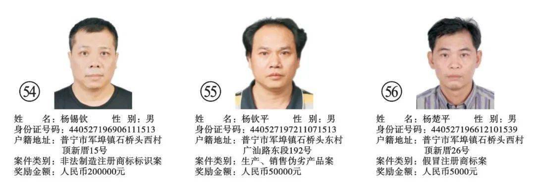 紧急扩散!普宁警方悬赏通缉126人,看看都是谁