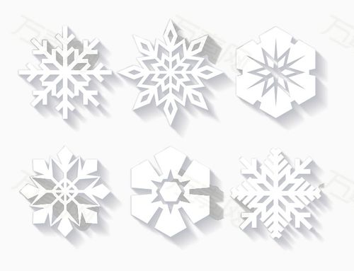 冬季 冬天 雪花 花纹 阴影 立体